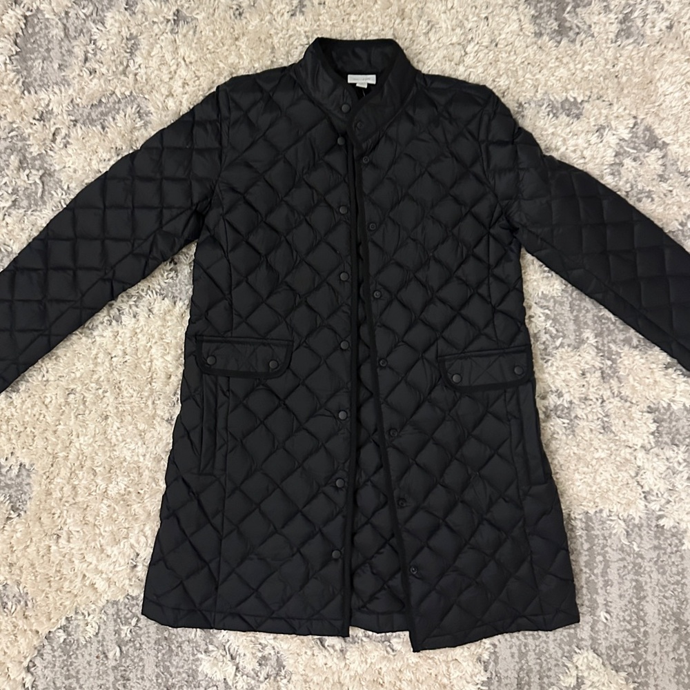 J. Jill Black Quilted Puffer Jacket